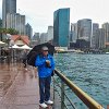 Francisco with the Quay ("key") and city behind him